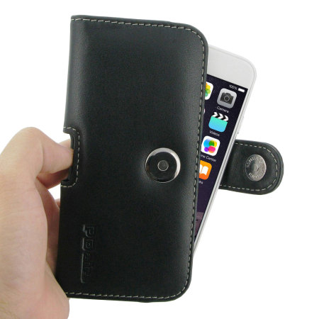 PDair Horizontal Leather iPhone 6S / 6 Pouch Case - Black