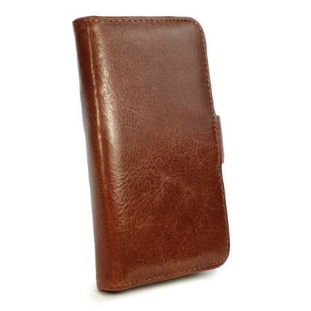 Tuff-Luv Vintage Leather iPhone 6S / 6 Wallet Case - Brown