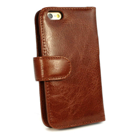 Tuff-Luv Vintage Leather iPhone 6S / 6 Wallet Case - Brown