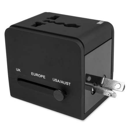 Adaptateur international Olixar 2 Ports USB - Noir