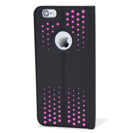 USAMS Groove Series iPhone 6 Leather-Style Stand Case - Pink Spots