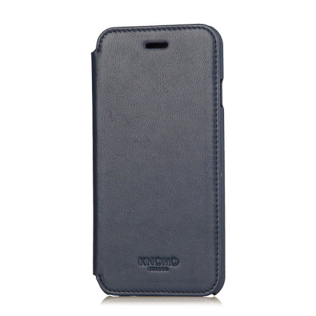 Knomo Leather Folio iPhone 6 Wallet Case Air Force Blue