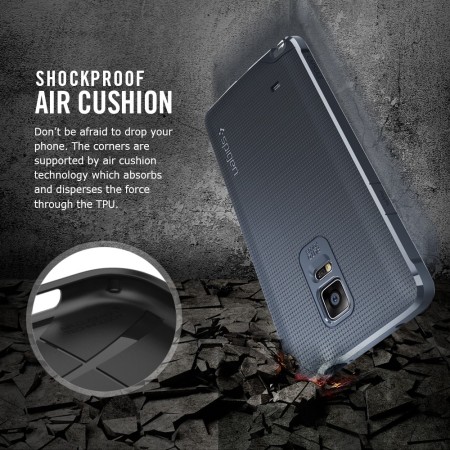 Spigen Ultra Fit Capsule Case voor Samsung Galaxy Note 4 - Metal Slate