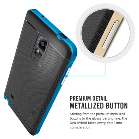 Spigen Neo Hybrid Samsung Galaxy Note 4 Case - Metal Slate