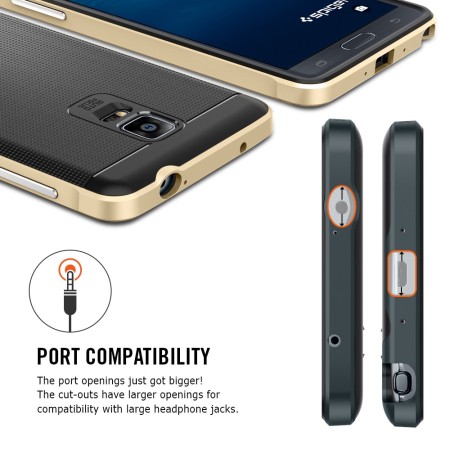 Spigen Neo Hybrid Samsung Galaxy Note 4 Case - Satin Silver