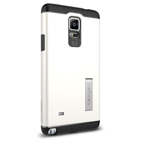 Spigen Slim Armor Case Samsung Galaxy Note 4 Hülle -Schimmerndes Weiss