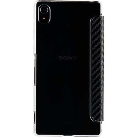 Roxfit Slim Book Sony Xperia Z3 Fodral - Svart Kolfiber