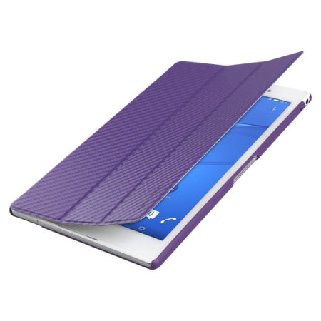 Housse Sony Xperia Z3 Tablet Compact Roxfit Book Slim–Carbone Violette