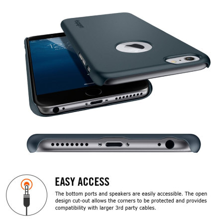 Coque iPhone 6S Plus / 6 Plus Spigen SGP Thin Fit A – Ardoise Metal