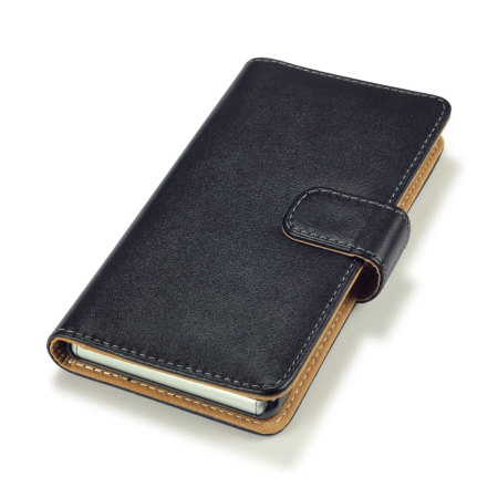 Encase Leather-Style Sony Xperia Z3 Wallet Case - Black / Tan