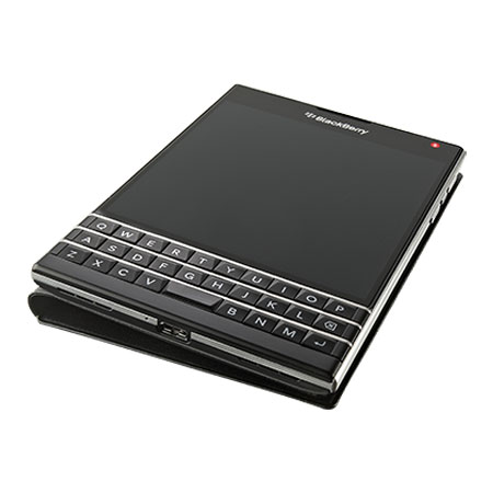 Official BlackBerry Passport Leather Flip Case - Black