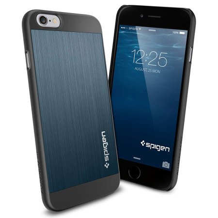 Coque iPhone 6S / 6 Spigen SGP Aluminum Fit - Ardoise metallique