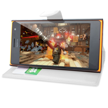 Encase Nokia Lumia 735 StandCase Tasche in Weiß
