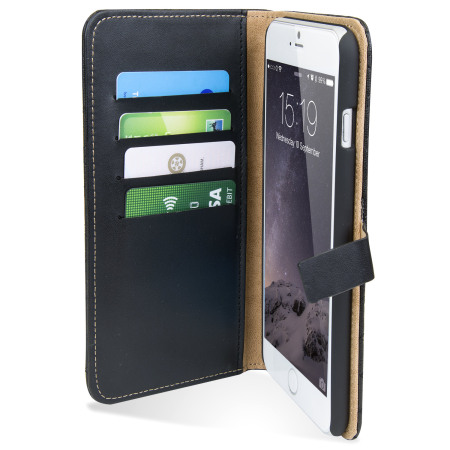 Intensief Gelach server Encase Leather-Style Diamond Quilted iPhone 6 Plus Wallet Case - Black