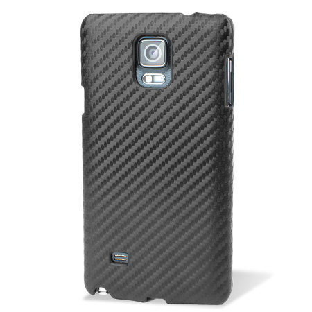 Olixar Carbon Fibre Print Samsung Galaxy Note 4 Case Hülle in Schwarz