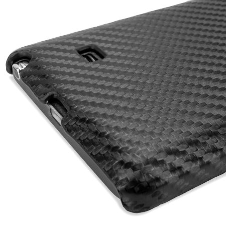 Olixar Carbon Fibre Print Samsung Galaxy Note 4 Case Hülle in Schwarz