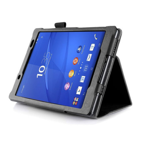 gen Poort Bewust worden Encase Leather-Style Sony Z3 Tablet Compact Wallet Stand Case - Black