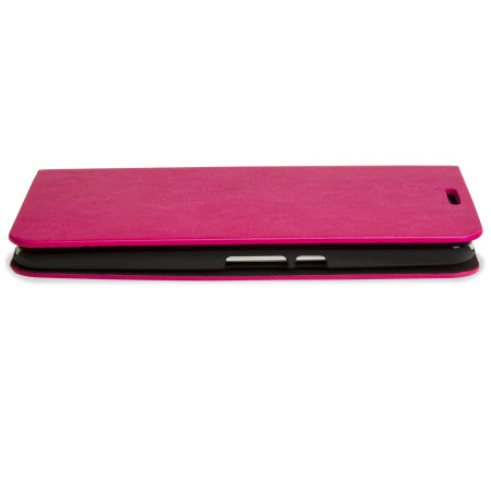 Funda tipo cartera Encase para Nexus 6 - Rosa fuerte