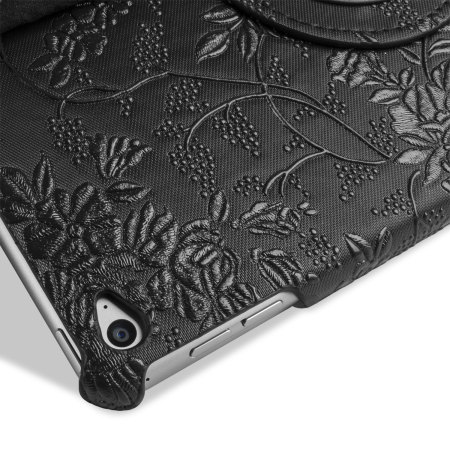 Encase Flower iPad Air 2 Case in Schwarz
