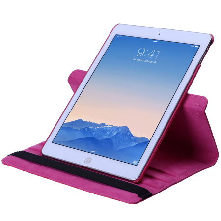 Encase Leren Stijl Doodle Roterende iPad Air 2 Case - Roze
