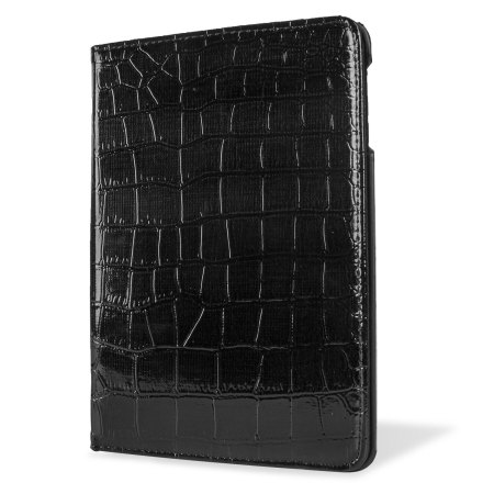Encase Alligator Pattern Rotating iPad Mini 3 / 2 / 1 Case - Zwart 