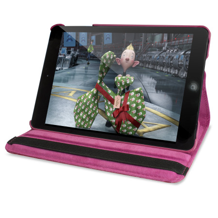 Encase Alligator Pattern Rotating iPad Mini 3 / 2 / 1 Case - Red