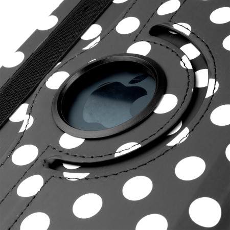 Encase Leather-Style Dotted Rotating iPad Mini 3 / 2 / 1 Case - Black