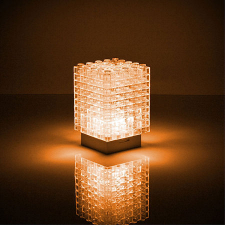 Lampe Mini Briques changement de couleur - Transparente