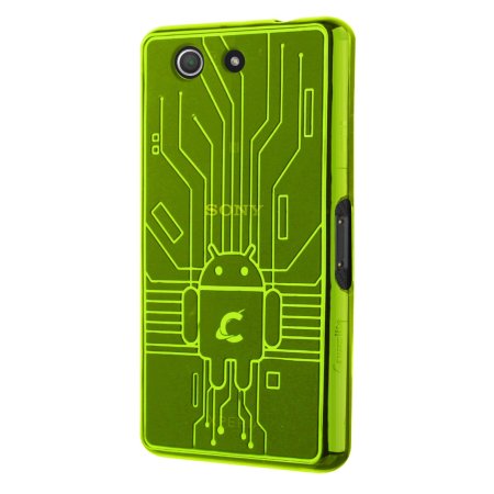 Cruzerlite Bugdroid Circuit Sony Xperia Z3 Compact Deksel - Grønn