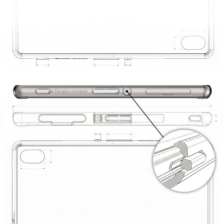 Funda Sony Xperia Z3 Rearth Ringke Fusion Bumper - Negra Ahumada