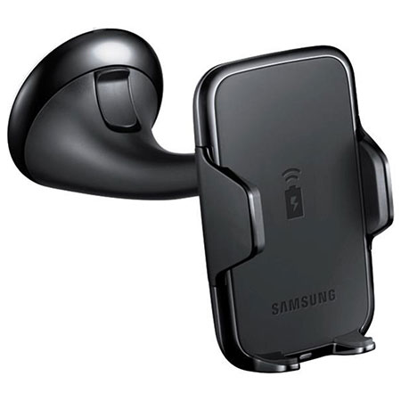 Soporte de coche y cargador Qi inalámbrico Samsung - Negro