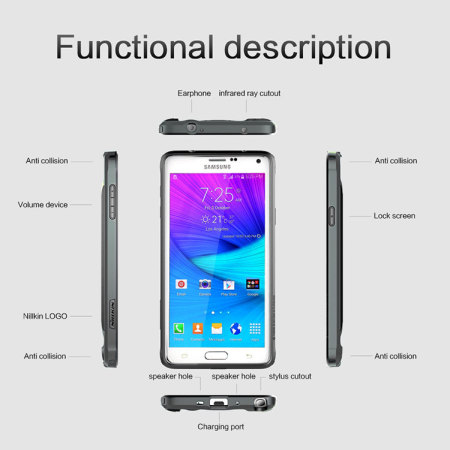 Nillkin Armor Border Samsung Galaxy Note 4 Bumper Case - Black