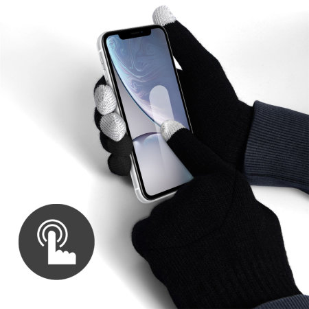 Smart TouchTip Handschuhe für Männer - Schwarz