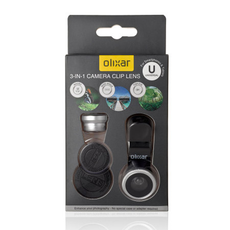 Olixar 3-in-1 Universal Clip Camera Lens Kit