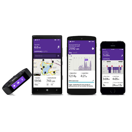 Bracelet connecté Microsoft Band iOS, Android & Windows - Small