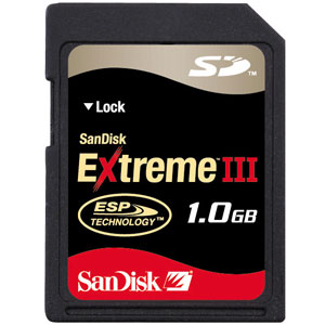 SanDisk Extreme III Secure Digital Card (SD) - 1GB