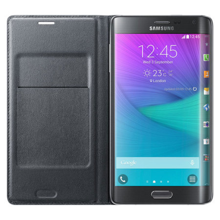 Original Samsung Galaxy Note Edge Flip Wallet Cover in Schwarz