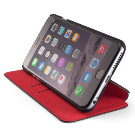 ElementCase Soft-Tec iPhone 6S Plus/6 Plus Wallet Stand Case Black Red