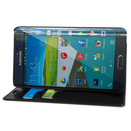 Encase Samsung Galaxy Note Edge Color Wallet Case - Black