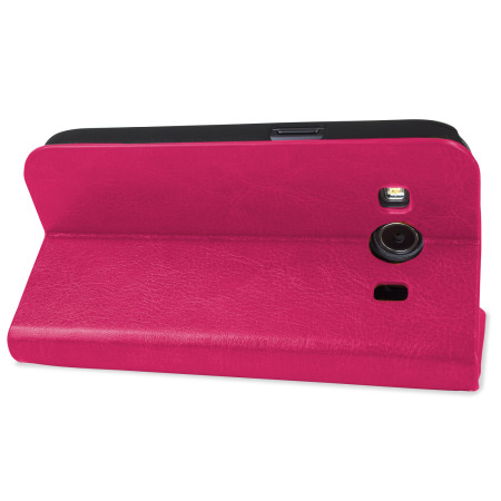 Encase Slim Leather-Style Galaxy Ace 4 Wallet suojakotelo - Pinkki