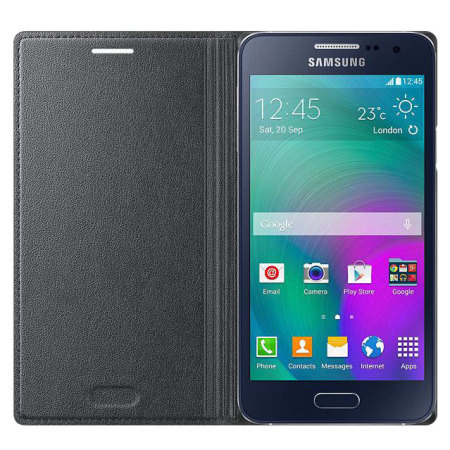 Official Samsung Galaxy A3 2015 Flip Cover - Charcoal