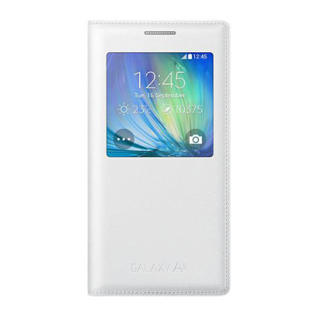 Offizielle Samsung Galaxy A5 Tasche S View Cover in Weiß
