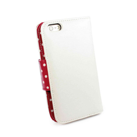 Tuff Luv Polka-Hot Leather-Style iPhone 6S / 6 Wallet Case