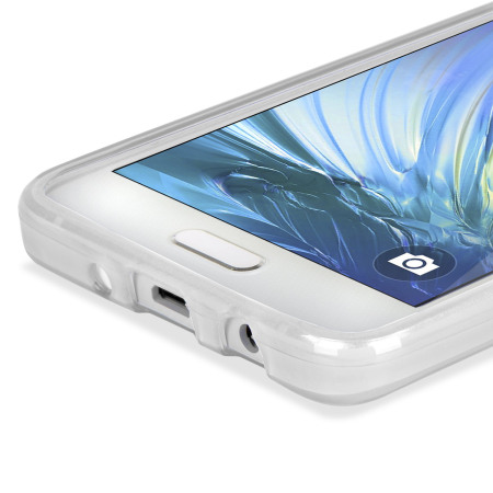 Encase FlexiShield Galaxy A5 2015 suojakotelo - Huurteinen valkoinen
