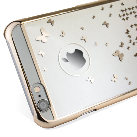 Butterfly iPhone 6S / 6 Shell Case - Champagne Gold / Clear