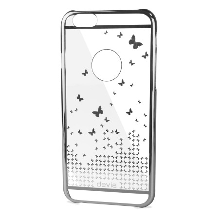Butterfly iPhone 6S / 6 Shell Case - Silver / Clear