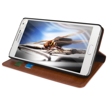 Encase Leather-Style Samsung Galaxy A7 2015 Lommebok Deksel - Brun