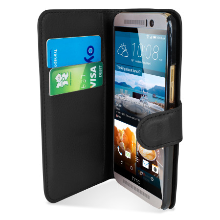 Housse HTC One M9 Olixar Portefeuille Style cuir – Noire