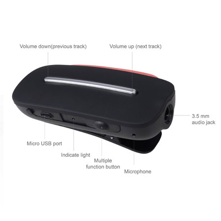 Avantree Clipper Bluetooth Stereo Headset - Black