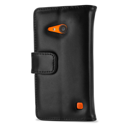 Olixar Nokia Lumia 735 Genuine Leather Wallet Case - Black